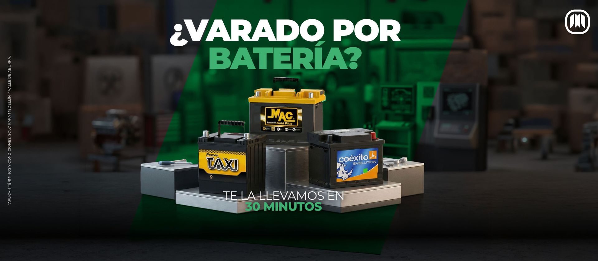 Baterías a domicilio para carro en Medellín