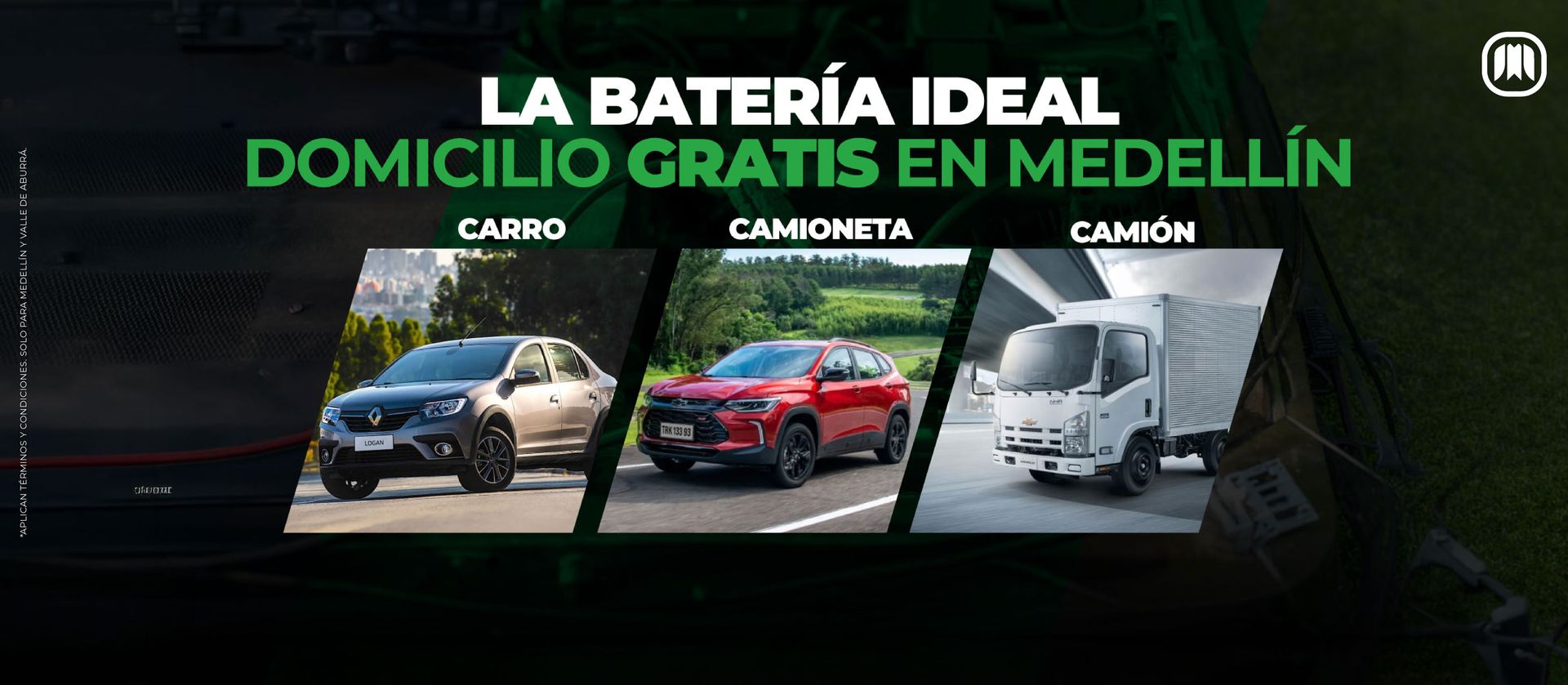 Cambio de batería a domicilio en Medellín